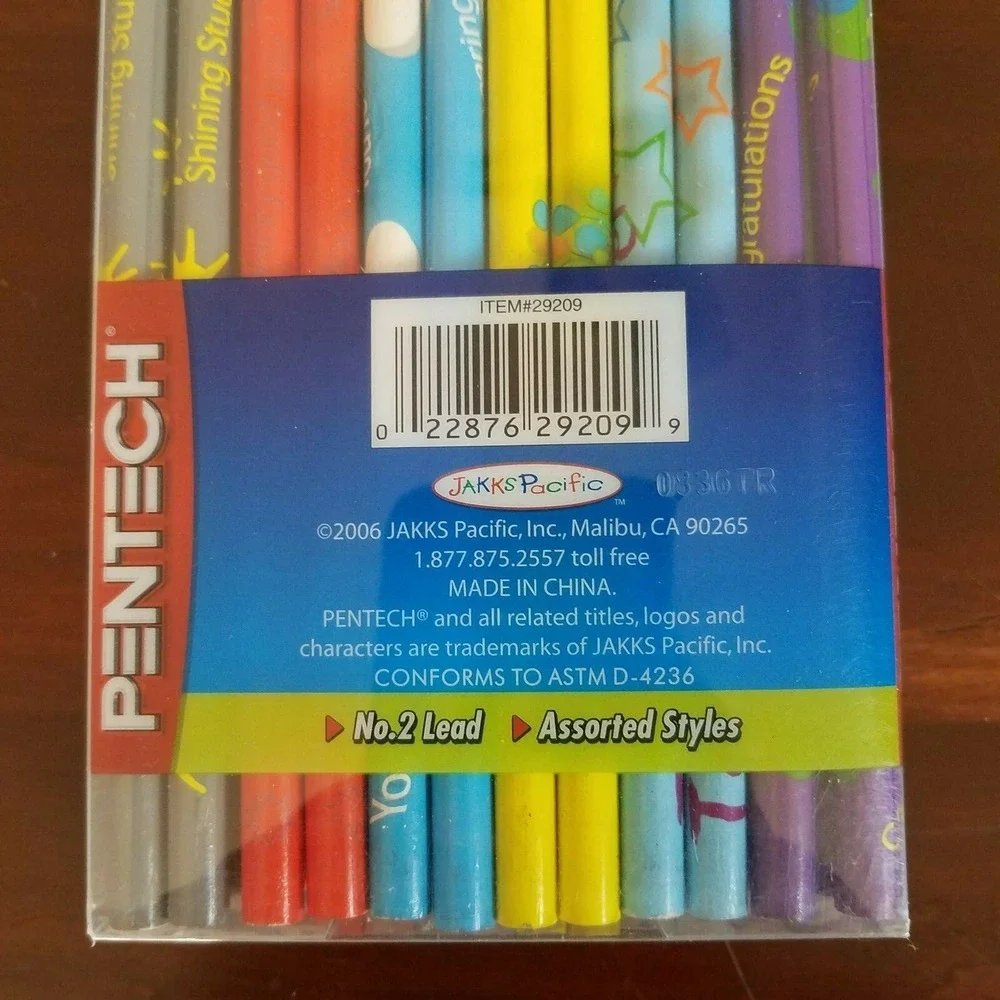 Pentech Reward Pencils 60 Count Assorted‎ Styles No. 2 Lead Classroom Teachers